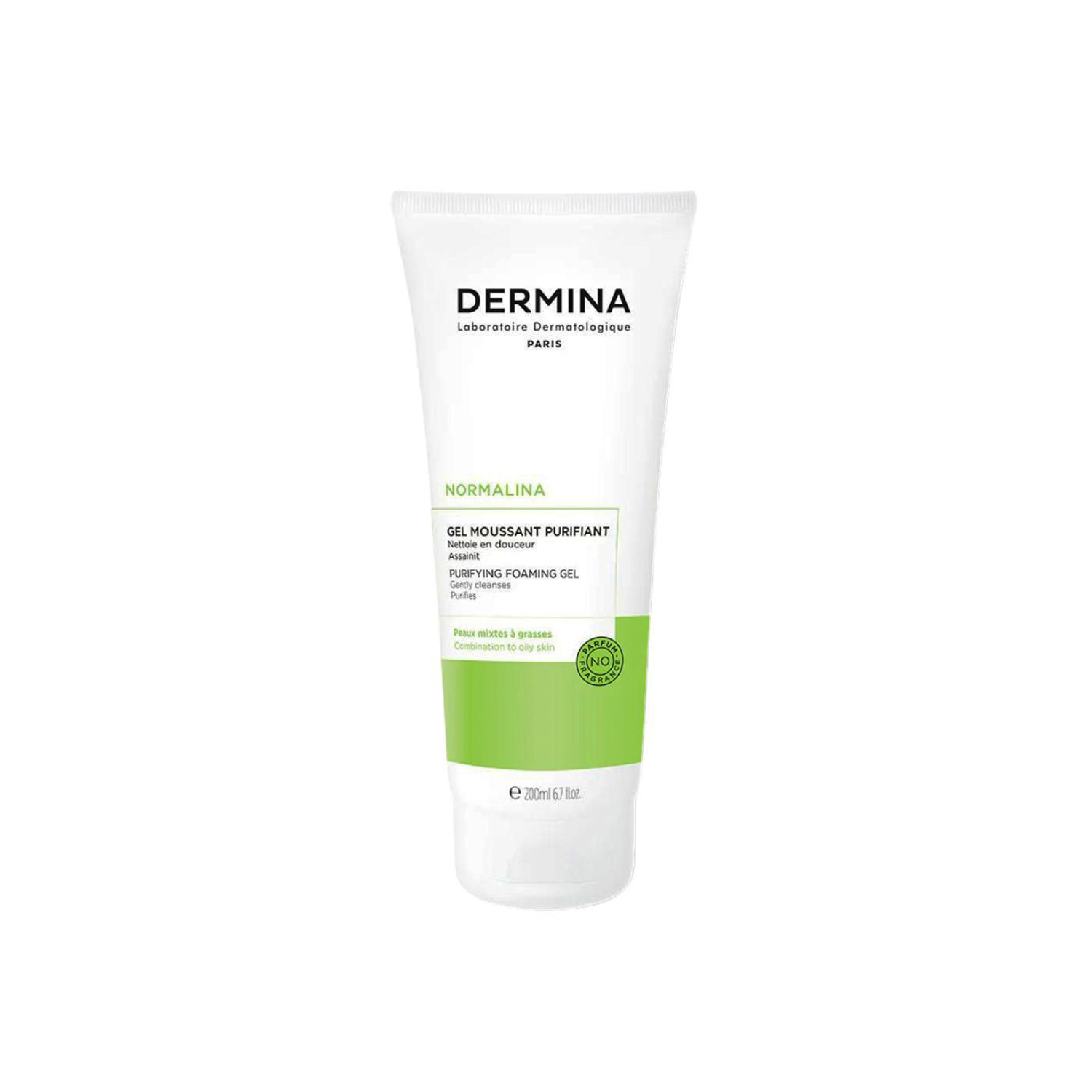 -1- Dermina Normalina Gel moussant purifiant (200ml)