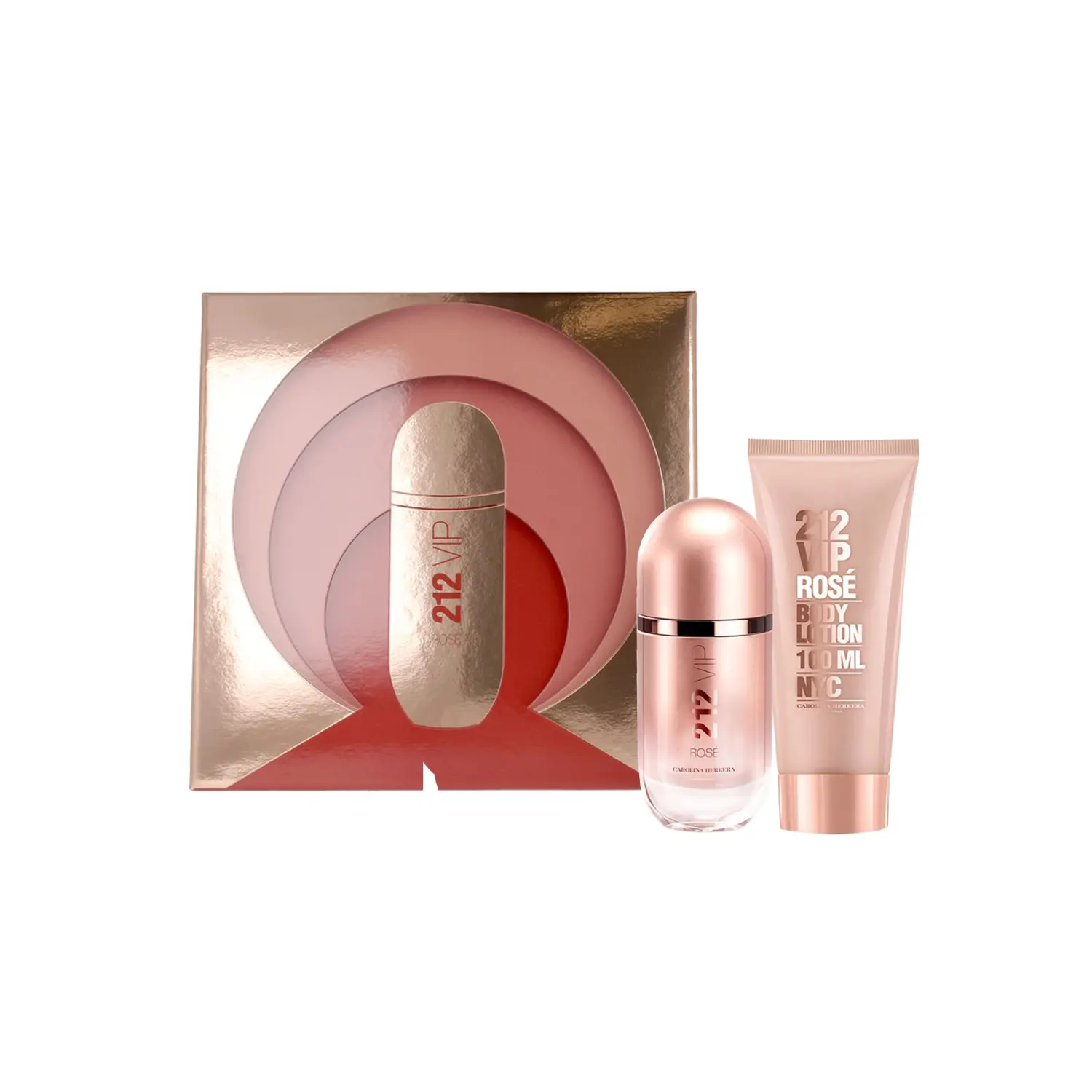 -1- Coffret Carolina Herrera 212 VIP Rosé Eau de Parfum et Lotion Corps Pour Femme