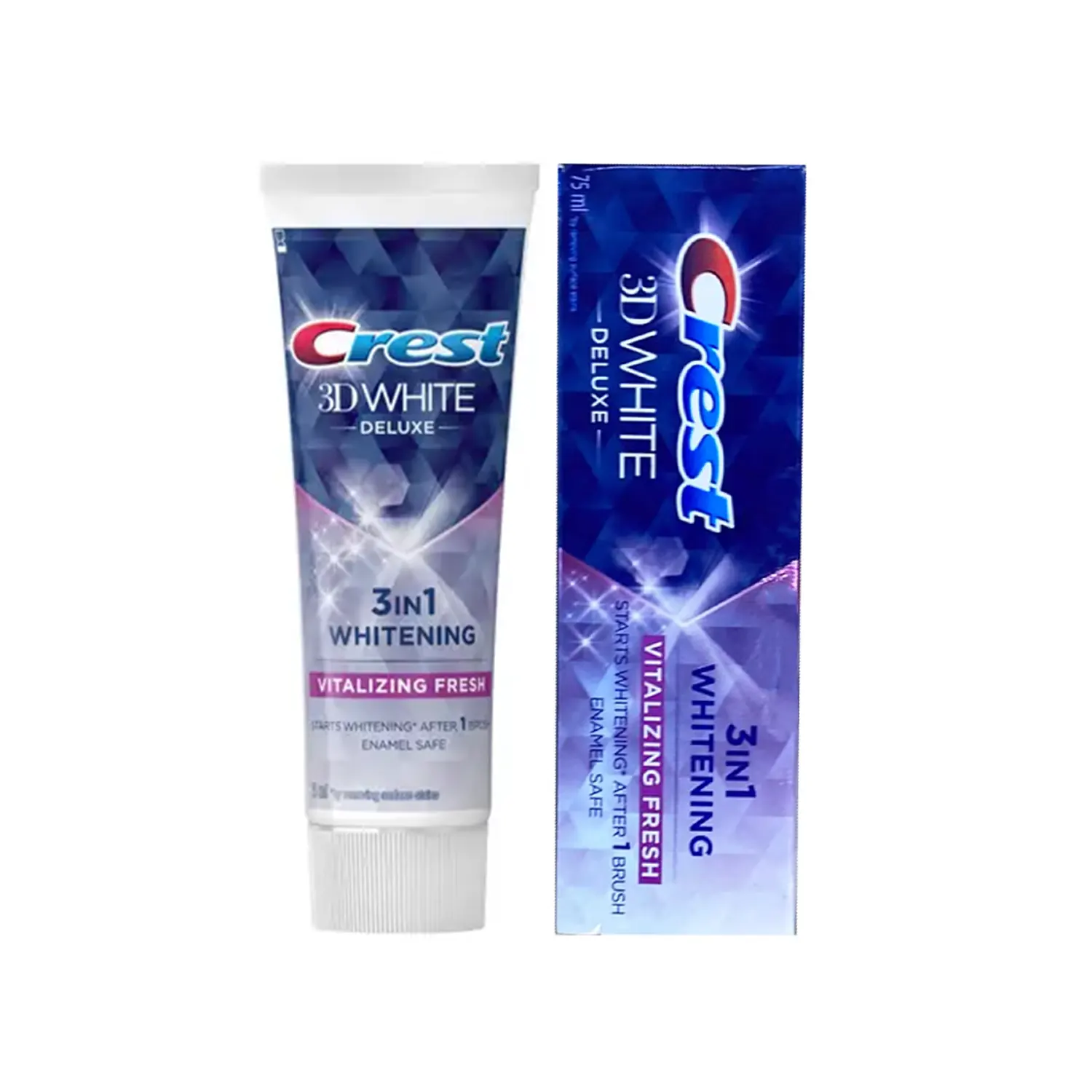 -1- Crest dentifrice 3D White Deluxe 3en1 (75ml)